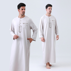 <span class=keywords><strong>Jellaba</strong></span> marocaine de luxe léger de haute qualité pour homme, Thobe omanais à manches longues, Robe islamique traditionnelle musulmane décontractée pour la prière - Product Image 3