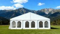 Tente de chapelle de mariage de luxe sur mesure en alliage d'aluminium et PVC, imperméable et ignifuge, pour toutes les saisons