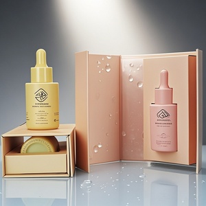 Luxury Yellow Thickness Cylinder Skin Care Essential Oil Serum Bottles 30ml Cosmetic Dropper Glass Bottle with Rubber Dropper - Product Image 4