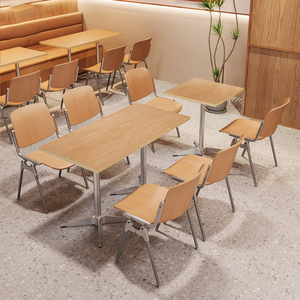 Juego de Mesa y Sillas Personalizadas para Cafetería, Pizzería, Panadería, Tienda de Café y Té, Muebles para Hostelería, Cafetería y Restaurante - Product Image 1