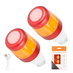 Ulip <b>LED</b> Signal <b>Light</b> Electric Scoot Handlebar End <b>Plugs</b> Turn <b>Lights</b> 2 PCS Red Orange Grip USB Cable Side Indicator warning Lamp - Product Image 1