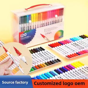 ปากกาพู่กันระบายสีน้ำสองหัว X515 -1 Tomart 12 24 36 48 100 สี ชุดเครื่องเขียนสำหรับระบายสีน้ำ - Product Image 2