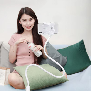 Support de fixation réglable à 360 degrés avec bras flexible et fonction étanche, compatible avec tous les téléphones - pour utilisation sur bureau ou lit - Product Image 2