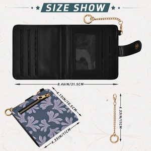 Hawaii Naupaka Flower Small <b>Rfid</b> Blocking Ladies Keychain <b>Wallet</b> Leather Zipper Card Case Credit Card Holder <b>Wallets</b> for Women - Product Image 3