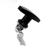 Équipement industriel Boîte à outils pour porte d'armoire Poignée en T noire Loquet de verrouillage à came avec clé 1333