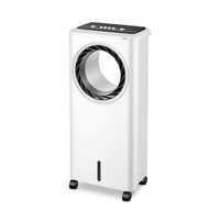 Ventilateur oscillant sans pales professionnel, mobile, sur pied, à commande numérique, couleur blanche, contrôlé par application, 3 vitesses, pour chambre à coucher