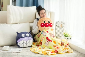 Đồ Chơi Nhồi Bông Mềm Ném Vi Khuẩn Anpanman Trang Trí Trong Nhà Gối Chăn Động Vật Sang Trọng 3 Trong 1 - Product Image 5