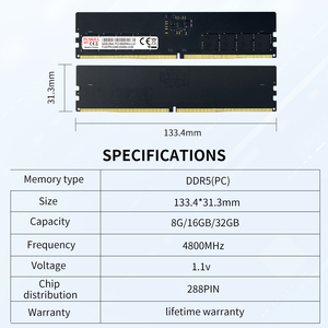 Mémoire RAM DDR5 haute vitesse 4800 MHz 5200 MHz 5600 MHz 6000 MHz pour ordinateur de bureau - Product Image 3