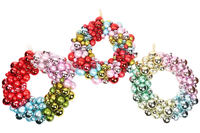Guirlande Fournitures En Gros De Noël Coloré Boules Brillantes Guirlande 45cm Anneau En Plastique Boule De Noël Guirlande De Fleurs De Mariage Guirlande