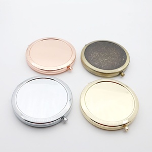 Magazzino disponibile illuminato doppio lato specchio tascabile alta popolarità piccoli specchi per il trucco cosmetico all'ingrosso in metallo specchio tascabile - Product Image 2