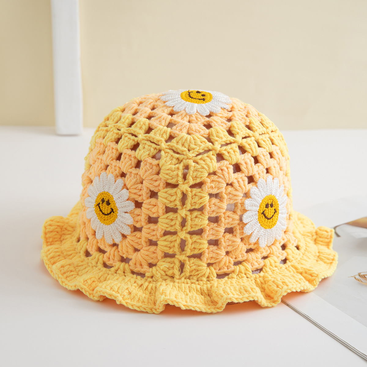 Custard yellow smiley sunflower style