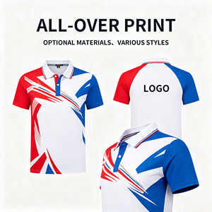 Men's Custom DTG Logo Casual Golf Polyester for <b>Polo</b> Shirts Breathable Short Sleeves with Pattern Plus Size Promotional Shirt - Product Image 2