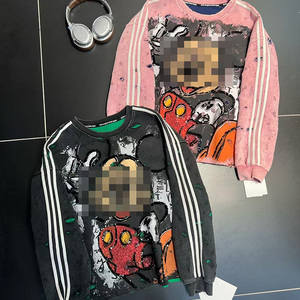 T-shirt Casual da Donna con Stampa <span class=keywords><strong>Mickey</strong></span>, Girocollo Ampio in Cotone, Ricamata, Anti-Restringimento e Anti-Piega, Ideale per l'Autunno - Product Image 3