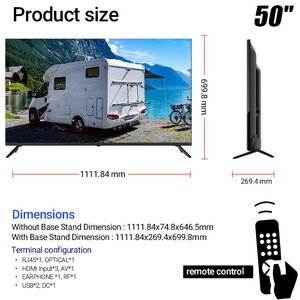 50 pouces Goo-gle <span class=keywords><strong>Camping</strong></span> RV TV 4K UHD 2G 8G chargeur de voiture support mural Smartphone miroir Telesivion caravane Android Smart DC <span class=keywords><strong>12V</strong></span> TV - Product Image 3