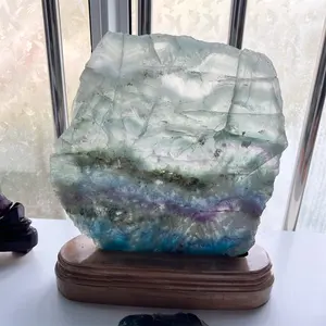 Натуральный Радужный флюоритовый камень, кварцевый драгоценный камень, полированный красочный флюорит, необработанный кристалл, ломтик