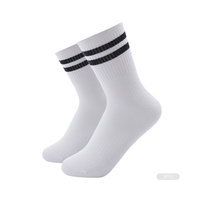 KH- I389 Chaussettes blanches pour garçon Chaussettes blanches pour enfants Chaussettes d'école blanches pour enfants