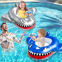 Bouées de piscine gonflables en forme de requin de la marque AGS pour enfants de 3 à 11 ans, avec pistolets à eau, pour garçons et filles, jeu aquatique à domicile