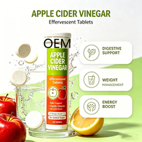 Comprimés effervescents ACV portables OEM avec la Mère Naturelle, faibles en calories, personnalisables, pour la gestion du poids (Vinagre de Manzana)