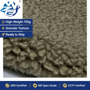 Veste d'hiver en <span class=keywords><strong>tissu</strong></span> <span class=keywords><strong>polaire</strong></span> Sherpa lourd 750g Paris Spring, 100% polyester, certifiée GRS, prête à être expédiée - Product Image 1