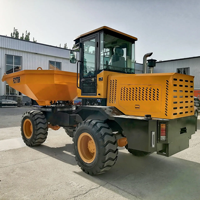 CE approuvé 7 tonnes 4WD Cab Site Dumper Sable Camion à benne basculante Chargeur frontal Noyau de moteur 4x4 Béton Fou Camion à benne basculante Vente d'occasion