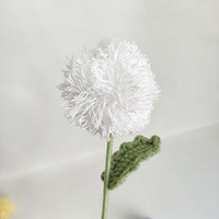 Nuevas Flores de Crisantemo Tejidas a Mano con Pompones para Decoración del Hogar, Ramos, Bodas, Adornos Listos para Usar