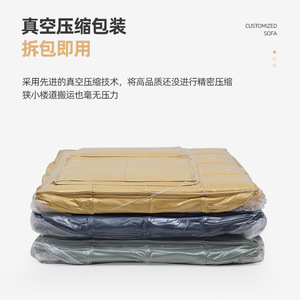 Modular <b>Sofa</b> Bed Fabric Living Room <b>Small</b> Apartment Foldable Convertible Vacuum Compression Retro American Style - Product Image 2