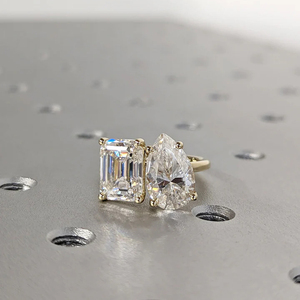 Scatena il tuo scintillio Elisa all'ingrosso presenta VVS Moissanite <span class=keywords><strong>anelli</strong></span> di diamanti 10K 14K 18K oro giallo reale <span class=keywords><strong>fidanzamento</strong></span> matrimonio - Product Image 1
