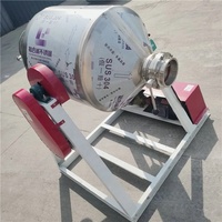 Mélangeur de poudre alimentaire à petite échelle, mélangeur de poudre chimique et de lait à tambour rotatif, mélangeur de poudre à double cône 50kg 100kg, mélangeur alimentaire à tambour rotatif