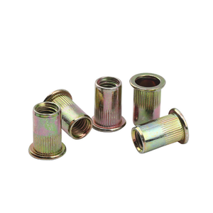Écrous à riveter moletés en acier inoxydable 304 316, vente en gros, M3 M4 M5 M6 M8 M10 M12, écrous à riveter moletés à tête plate ronde en acier, rivets aveugles - Product Image 1