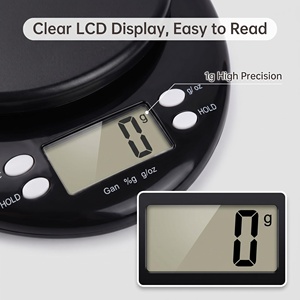 เครื่องชั่งครัวอิเล็กทรอนิกส์ ABS PP 5กก. 1กรัม <span class=keywords><strong>ดิจิตอล</strong></span> ชามทรงกลม กันน้ำ ฟังก์ชั่นตวงน้ำหนักอัตโนมัติ ปิดอัตโนมัติ แบตเตอรี่ลิเธียม เครื่องชั่งอาหารในครัวเรือน - Product Image 6