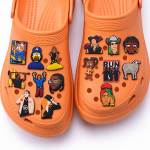 Breloques de chaussures personnalisées en PVC avec slogan de dessin animé, décorations mignonnes pour sabots et sandales à thème animalier et alimentaire, épingles d'accessoires de chaussures assorties - Product Image 2