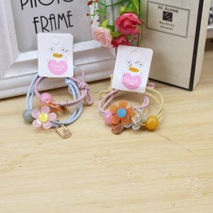 Coletero de tela con nudo floral estilo coreano, colores surtidos, banda elástica para el pelo para niños, tocado informal - Product Image 2