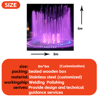 Fuente Musical Interactiva Inteligente de Acero Inoxidable DMX512 Programable con Control por Voz y Chorro Alto para Espectáculos en Plazas