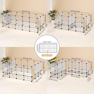 Proveedor de China, corralito <span class=keywords><strong>para</strong></span> conejos, jaulas <span class=keywords><strong>para</strong></span> conejillos de indias, jaulas <span class=keywords><strong>para</strong></span> hámster, diseño inferior de red de hierro <span class=keywords><strong>para</strong></span> valla de ejercicio portátil <span class=keywords><strong>para</strong></span> animales pequeños - Product Image 3