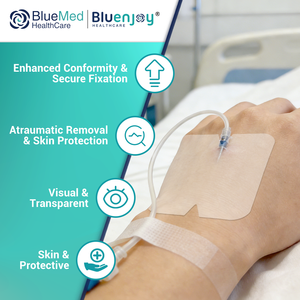 BLUENJOY Waterdichte siliconen IV-katheterverband Transparant Medisch Adhesief Ademend IV-bevestiging voor gebruik in ziekenhuizen en klinieken - Product Image 1