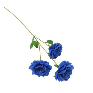 ช่อกุหลาบประดิษฐ์สีฟ้าดอกไม้ผ้าไหมจำลองสูงตกแต่งบ้านงานแต่งงาน - Product Image 3
