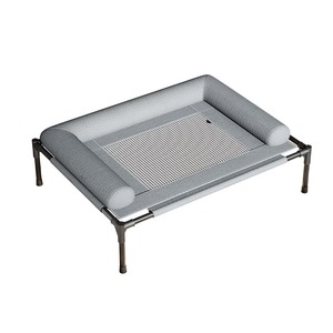 OEM Custom Stainless Steel Frame <b>Elevated</b> Pet <b>Bed</b> Summer Cooling Breathable Washable <b>Dog</b> Cat Mat with Bolster - Product Image 3