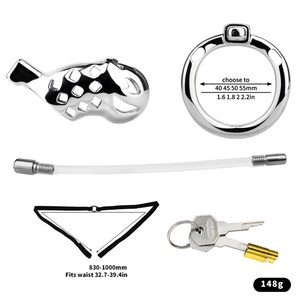 Clown Chastity Lock Alloy Penis Restraint Cock Cage Abstinence Training Hollow Urinatable Chastity Cage Wholesale Sex <b>Toys</b> - Product Image 6
