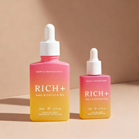 Personnalisé 30ml 50ml 100ml brun rectangle sérum soins de la peau en verre essentiel barbe cuticule huile flacons compte-gouttes avec boîte d'emballage