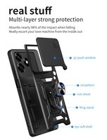 Coque de téléphone portable pour Honor X5C Plus 4G, protection antichoc en TPU et PC avec support d'anneau, vente chaude