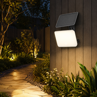 Lámpara Solar de Pared con Sensor de Movimiento, Carcasa Resistente a la Intemperie de ABS+PC, LED Regulable, para Patio y Jardín