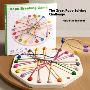 Jeu de société en bois pensée <span class=keywords><strong>logique</strong></span> Concentration exercice délier corde grande bataille défi interactif parent-enfant pour unisexe - Product Image 5