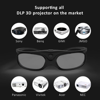 Lunettes 3D actives DLP-link, lunettes de projection 3D actives, lunettes 3D à obturateur actif