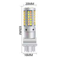 Ampoules LED 1157 7443 3157 T25 T20 3030 69SMD bicolores, feux de freinage, clignotants blancs et jaunes, feux de jour DRL