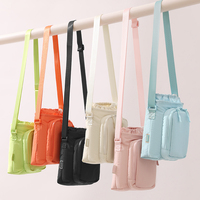 Sac à bandoulière isotherme portable en nylon pour bouteille d'eau, personnalisable avec logo OEM, pour femme, 40 oz