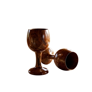 Custom Logo <b>Handmade</b> Solid Wood Eco-Friendly Reusable 250ml Modern Design Wine Glass Gift Cup - Product Image 1