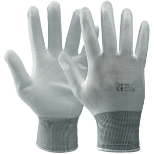 Gant pour outil de tournage en polyester/polyuréthane blanc taille 8 - Product Image 1