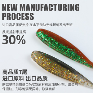 เหยื่อปลอม WildTrek แบบมีกลิ่น รุ่น T-Tail ขนาด 3.5-7.5 ซม. สีทูโทน มองเห็นได้ชัดเจน สำหรับตก<span class=keywords><strong>ปลา</strong></span>แบส <span class=keywords><strong>ปลา</strong></span>เทราต์ <span class=keywords><strong>ปลา</strong></span>ดุก ในน้ำจืด - Product Image 3