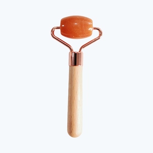 Rodillo Facial de Jade Aventurina Roja 100% Natural para Lifting Facial, Mini Rodillo de Jade Pequeño - Product Image 1