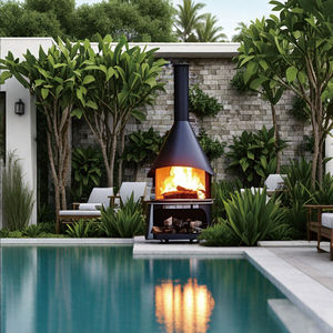 Barbecue da Esterno <span class=keywords><strong>per</strong></span> Campeggio, <span class=keywords><strong>Griglia</strong></span> <span class=keywords><strong>per</strong></span> Arrostire Carne, Braciere, <span class=keywords><strong>Griglia</strong></span> a Legna e Carbone, Stufa a Legna, Caminetto Verticale a Legna - Product Image 2